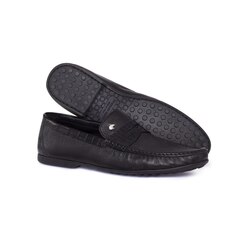 Deerskin and crocodile leather penny loafers Colour: N999 Size: 10