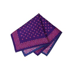 Hand printed silk handkerchief Colour: FZSR8_4D Size: One Size