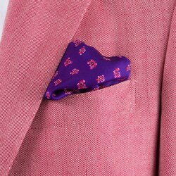 Hand printed silk handkerchief Colour: FZSR8_4D Size: One Size