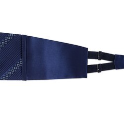 Pleated silk cummerbund with swarovski Colour: SW300_011 Size: 2XL