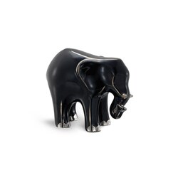 Elefante piccolo in porcellana platinum black Colore: 7036 Taglia: One Size