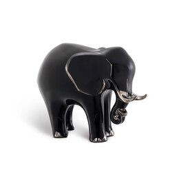 Platinum black large porcelain elephant ornament Colour: 7036 Size: One Size