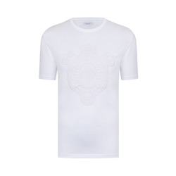 T-shirt girocollo con motivo a “corone” Colore: W000 Taglia: L