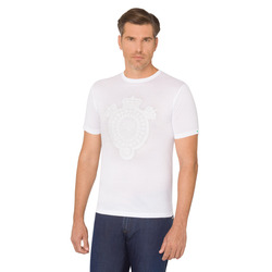 T-shirt girocollo con motivo a “corone” Colore: W000 Taglia: L