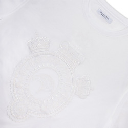 T-shirt girocollo con motivo a “corone” Colore: W000 Taglia: L
