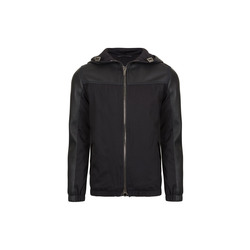 Blouson in seta e pelle d’agnello, con cappuccio Colore: N999 Taglia: 14