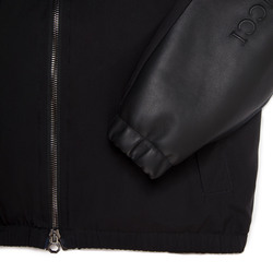 Blouson in seta e pelle d’agnello, con cappuccio Colore: N999 Taglia: 14