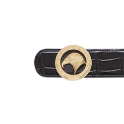 Diamante crocodile leather belt Colour: N999 Size: 105