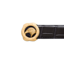 Diamante crocodile leather belt Colour: N999 Size: 95