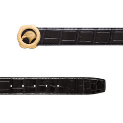 Diamante crocodile leather belt Colour: N999 Size: 100