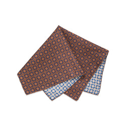 Комплект: галстук и платок-паше из шелка с принтом ручной работы цвет: 37072_004 Размер: One Size