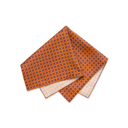 Комплект: галстук и платок-паше из шелка с принтом ручной работы цвет: 37070_010 Размер: One Size