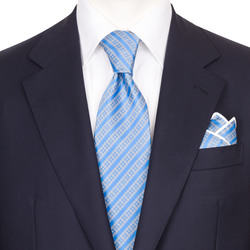 Комплект: галстук и платок-паше из шелка с принтом ручной работы цвет: 37029_009 Размер: One Size