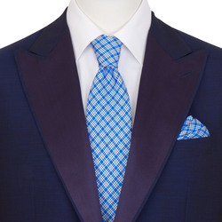 Комплект: галстук и платок-паше из шелка с принтом ручной работы цвет: 39103_007 Размер: One Size