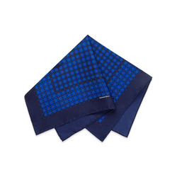 Комплект: галстук и платок-паше из шелка с принтом ручной работы цвет: 41100_001 Размер: One Size
