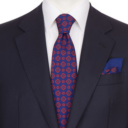 HAND PRINTED SILK TIE SET Colour: 41101_001 Size: One Size