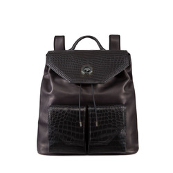 CALFSKIN AND MATTED CROCODILE BACKPACK Colour: N999 Size: One Size