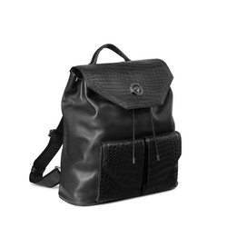 CALFSKIN AND MATTED CROCODILE BACKPACK Colour: N999 Size: One Size
