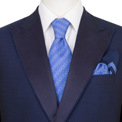 Комплект: галстук и платок-паше из шелка с принтом ручной работы цвет: 43101_001 Размер: One Size