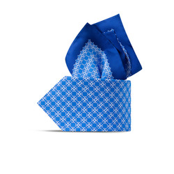 Комплект: галстук и платок-паше из шелка с принтом ручной работы цвет: 43102_007 Размер: One Size