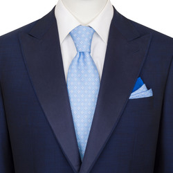 Комплект: галстук и платок-паше из шелка с принтом ручной работы цвет: 43102_011 Размер: One Size