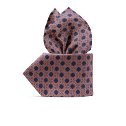 Комплект: галстук и платок-паше из шелка с принтом ручной работы цвет: 43029_008 Размер: One Size