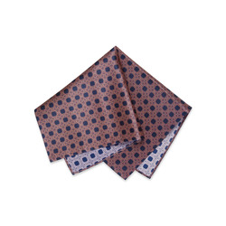 Комплект: галстук и платок-паше из шелка с принтом ручной работы цвет: 43029_008 Размер: One Size