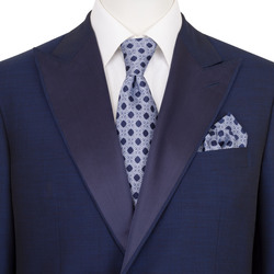 Комплект: галстук и платок-паше из шелка с принтом ручной работы цвет: 43029_007 Размер: One Size