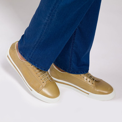 CALFSKIN LEATHER SNEAKERS Colour: Y024 Size: 5