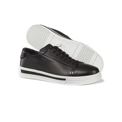 CALFSKIN LEATHER SNEAKERS Colour: N999 Size: 10