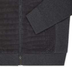 Трикотажная куртка-блузон со вставками из кожи крокодила цвет: J22301_3101 Размер: 54