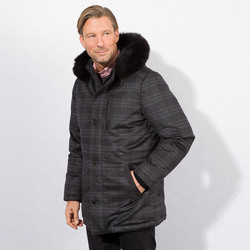 CASHMERE, SILK AND FOX FUR HOODED JACKET Colour: CO67HC_6376 Size: 56