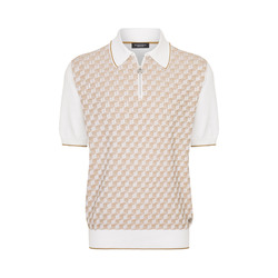 KNIT SHORT SLEEVE ZIP POLO Colour: F23176_3204 Size: 60