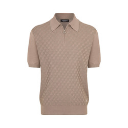 KNIT SHORT SLEEVE ZIP POLO Colour: F23176_3227 Size: 58