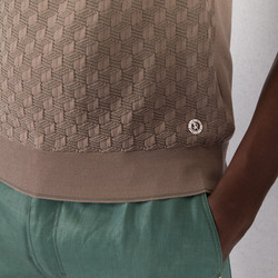 KNIT SHORT SLEEVE ZIP POLO Colour: F23176_3227 Size: 58