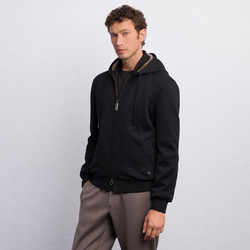 ALPHA YARN CASHMERE HOODED BLOUSON Colour: MR01HA_0483 Size: 48