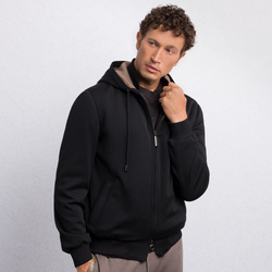 ALPHA YARN CASHMERE HOODED BLOUSON Colour: MR01HA_0483 Size: 48