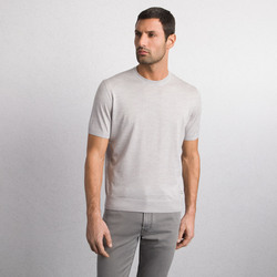 CASHMERE AND WOOL BLEND KNIT CREWNECK SWEATER Colour: W25150_1109 Size: 52