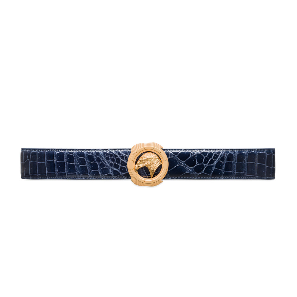 【関税込み】ALESSANDRA RICH CROCO PRINT LEATHER BELT Black Croco Print 1