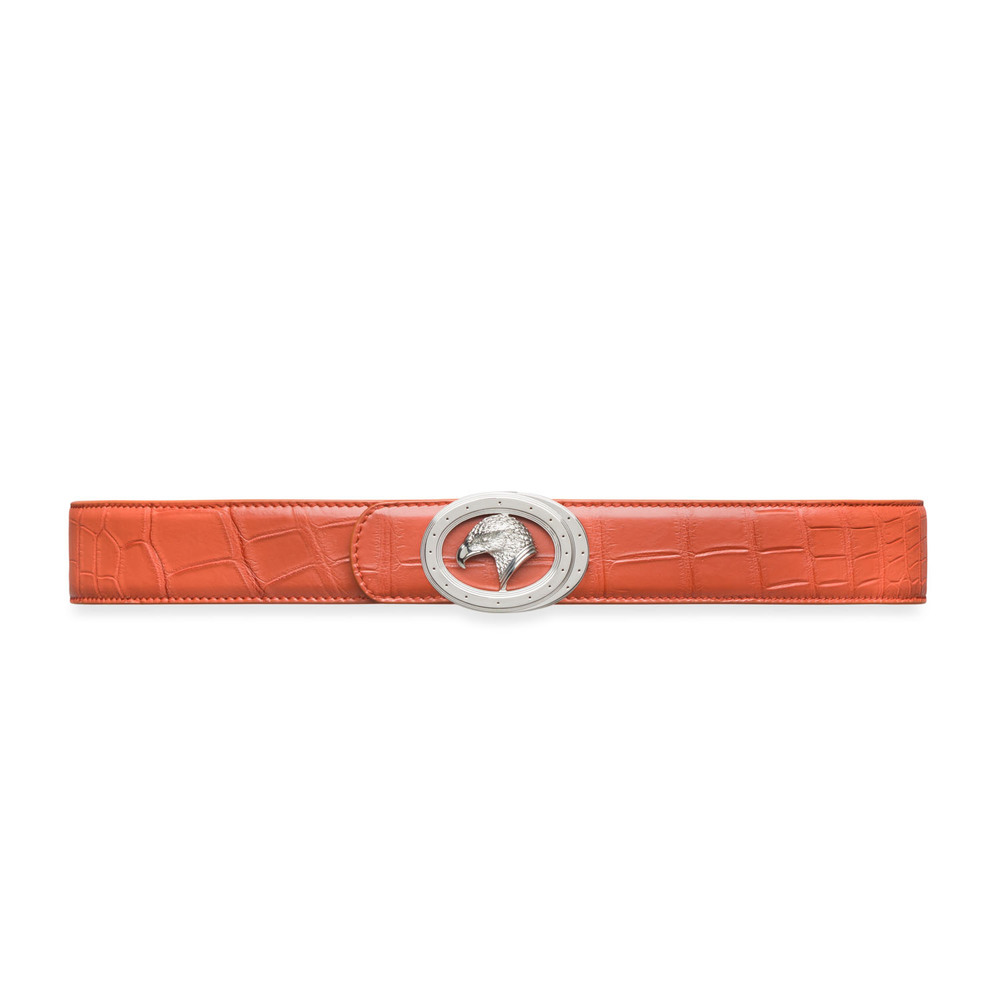 MATTED CROCODILE LEATHER BELT Colour: Y026 Size: 105 by