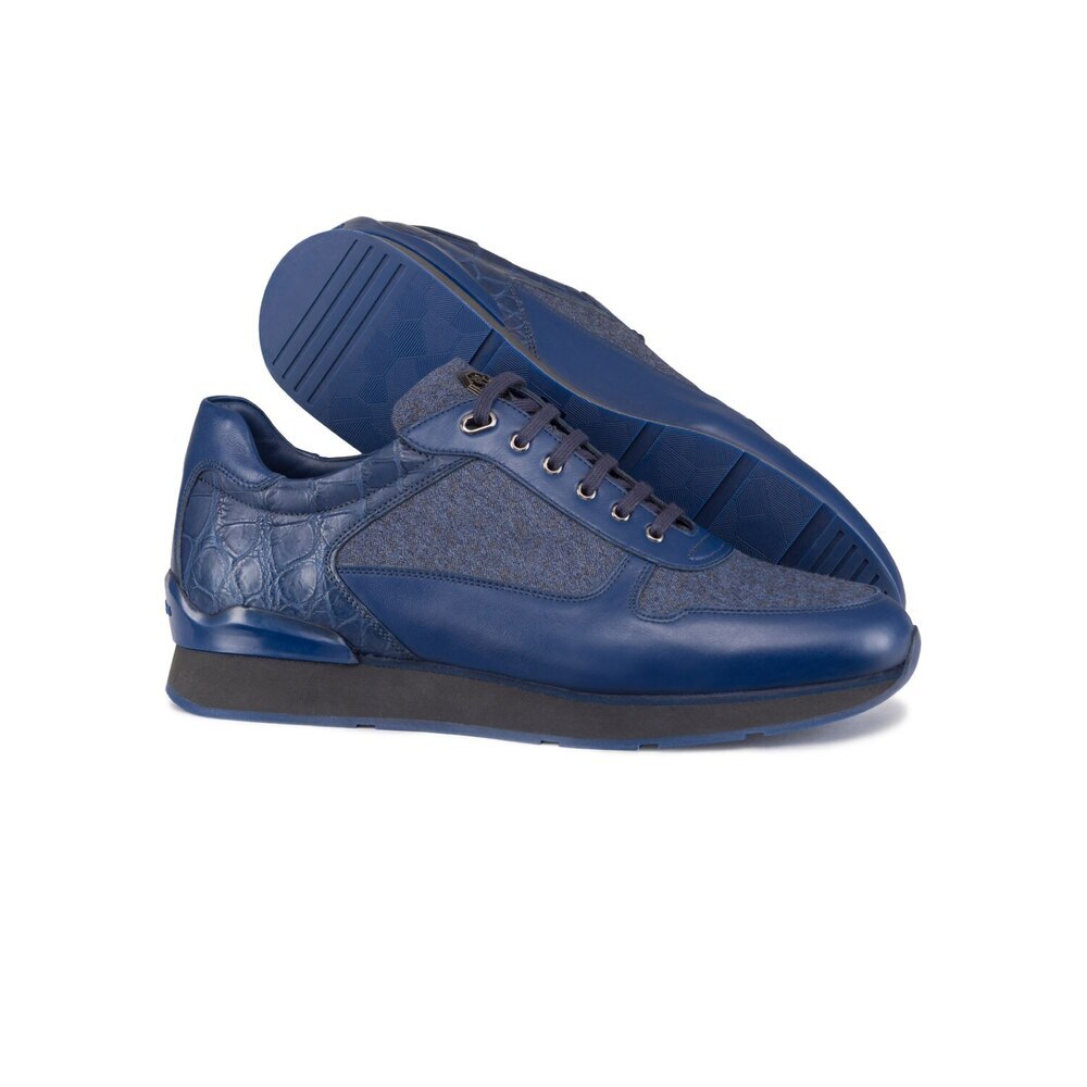 CALFSKIN AND CROCODILE TRAINERS by STEFANO RICCI | Shop Online