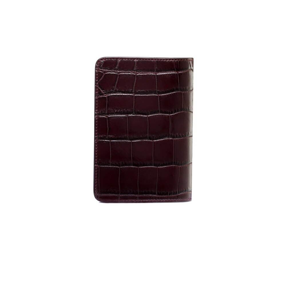 Handmade crocodile leather bifold wallet by STEFANO RICCI
