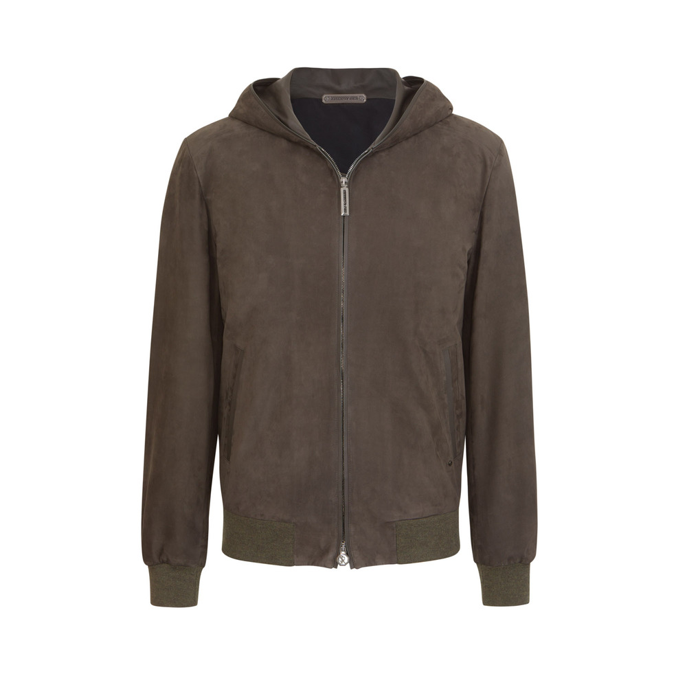 Suede and Leather Hooded Blouson by STEFANO RICCI | Shop Online