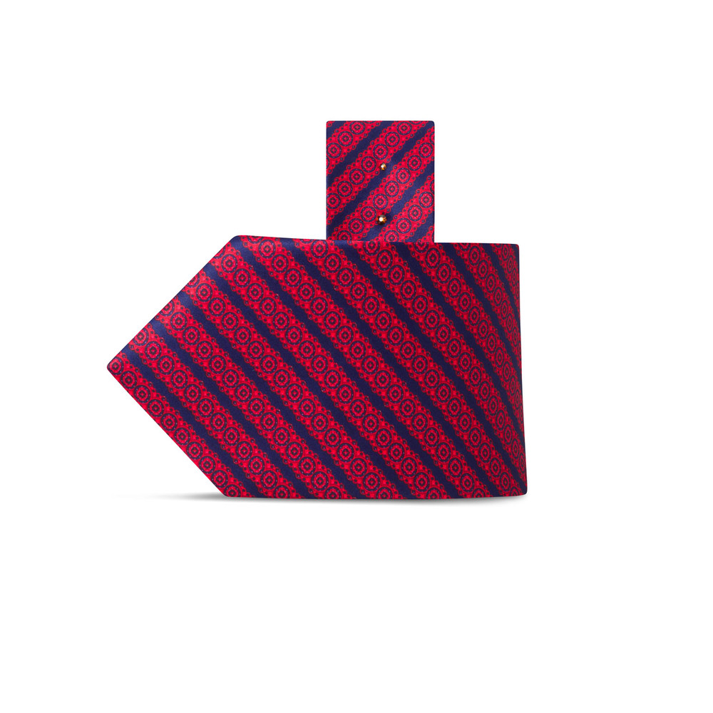Luxury hand printed silk tie Colour: 37011_001 Size: One Size