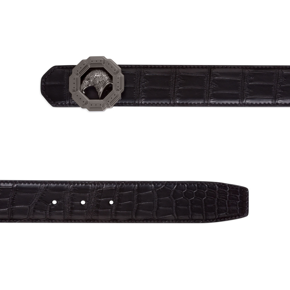 Himalaya crocodile leather belt by STEFANO RICCI