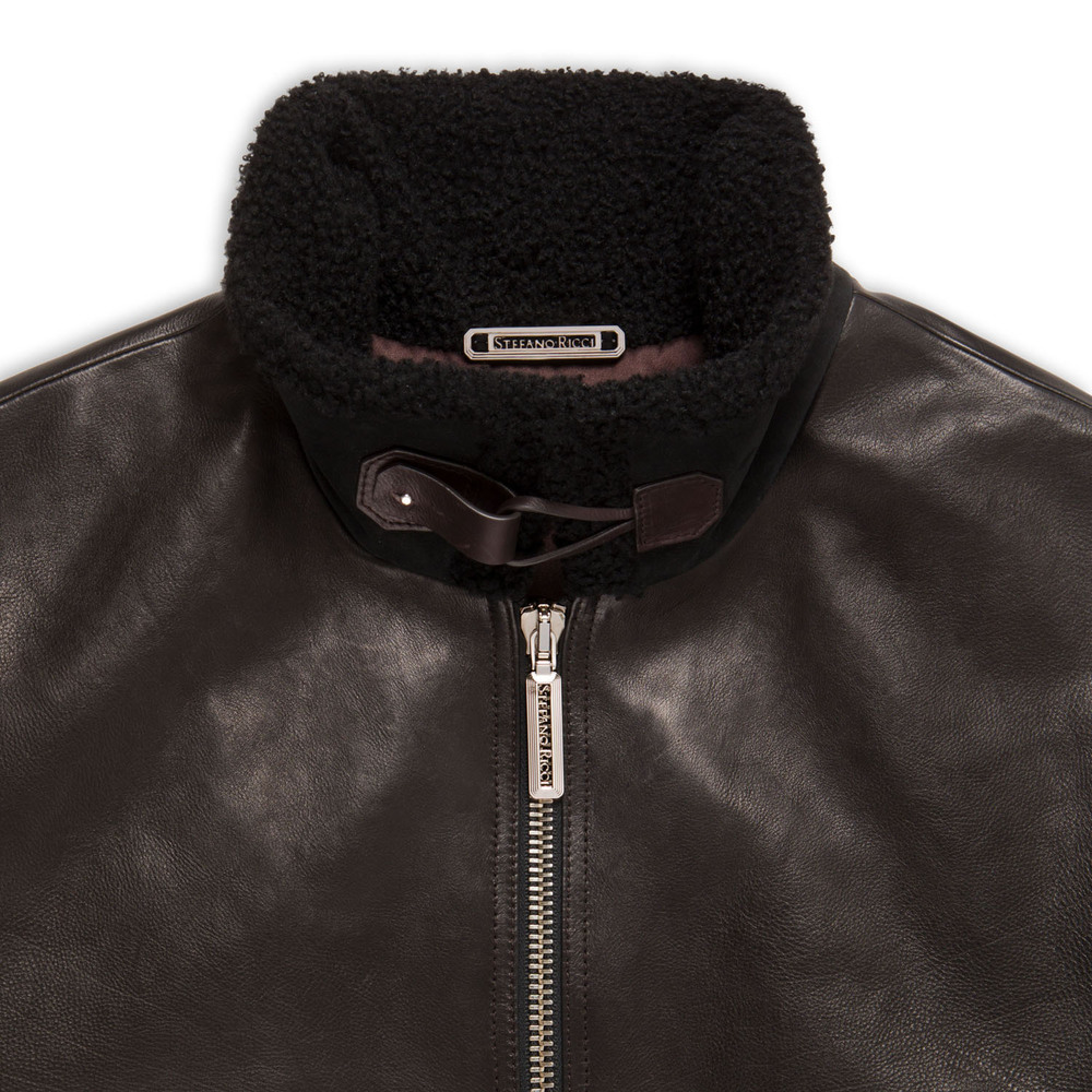 Calfskin and shearling blouson by STEFANO RICCI | Shop Online