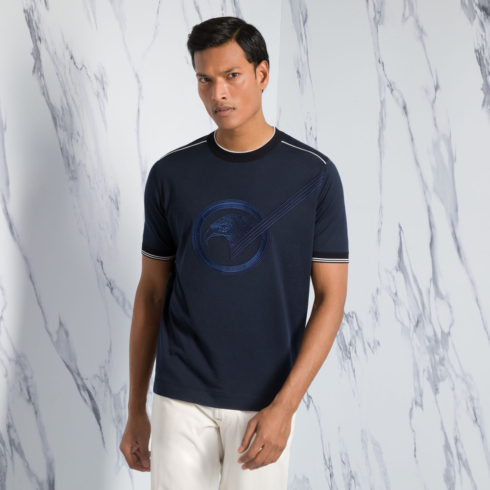 SHORT SLEEVED CREW NECK T-SHIRT by STEFANO RICCI