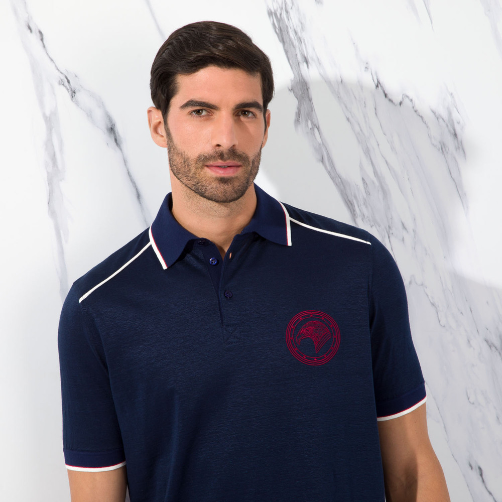 LONG SLEEVED THREE BUTTON POLO by STEFANO RICCI