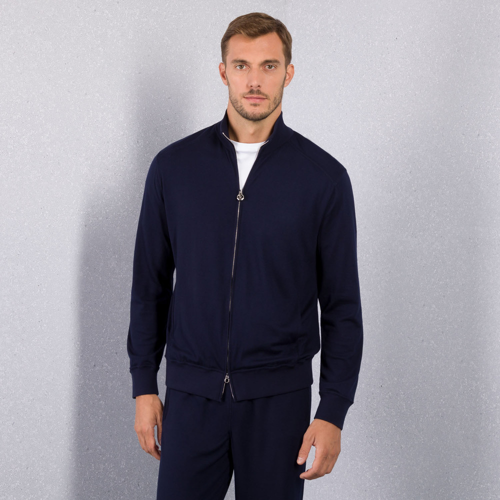 Knit jogging suit blouson by STEFANO RICCI