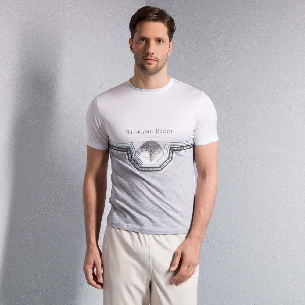 SHORT SLEEVED CREW NECK T-SHIRT by STEFANO RICCI